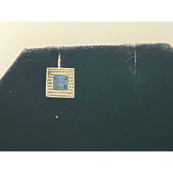 VTG Tie Tacks Lot of 2 Swank Gold Tone Rhinestone Silver Tone - Picture 5 of 7